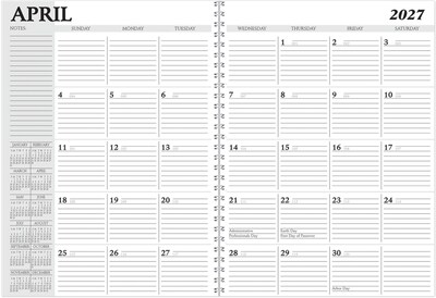 Custom Full Color Spiral Desk Planner 7x10