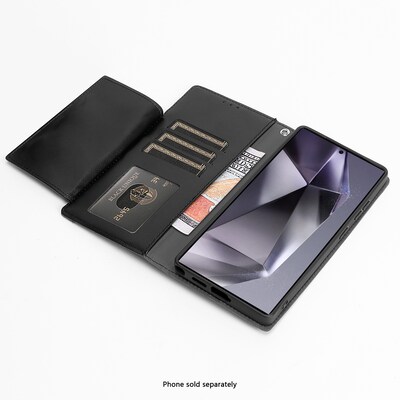 SaharaCase Indy Wallet Case for Galaxy S25 Ultra, Shock Absorbing, Scorpion Black (CP00773)