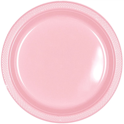 Party City 7 Plastic Plates, Rose, 20 Plates/Pack (AM431755-155-NS)