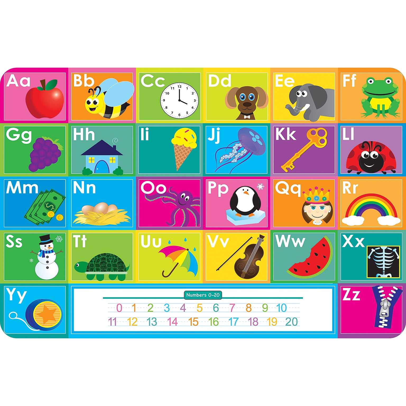 Ashley Productions The Original Fun Mat, Welcome Mat, 15.5 x 23.5, ABC Pictures Welcome (ASH91541)