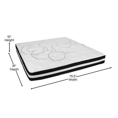 Flash Furniture Capri Comfortable Sleep 10" CertiPUR-US Certified Hybrid Pocket Spring Mattress, King (CLE230PRK10)