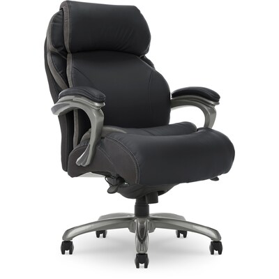 Serta Big & Tall Ergonomic Bonded Leather Swivel Executive Chair, Black (44954)