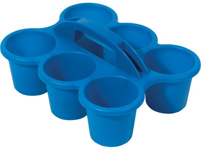 Deflect-O Little Artist Polypropylene Kids 6-Cup Caddy, 5.29 x 12.07 x 9.55, Blue (39509BLU)