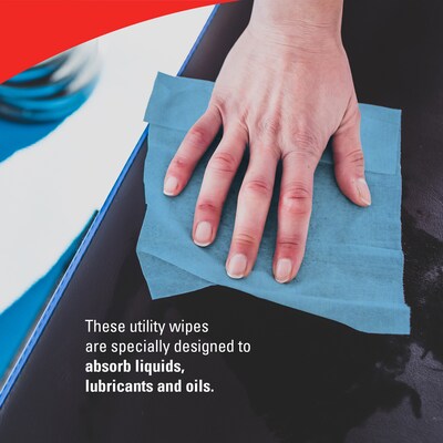 WypAll PoweClean L40 Towels, 12.5" x 12", Blue, 56 Sheets/Pack, 12 Packs/Carton (05776)