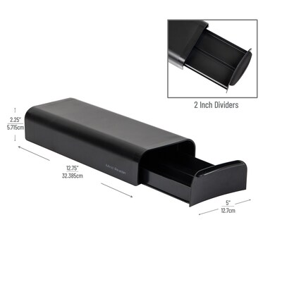 Mind Reader Plastic Coffee Pod Storage Drawer For 12-14 Capacity, Black (TRY03-BLK)