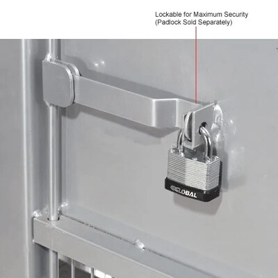 Global Industrial Fold-Up Security Truck, 27"W x 44-1/3"L x 76"H, 2000 Lb. Capacity, Gray (912114)