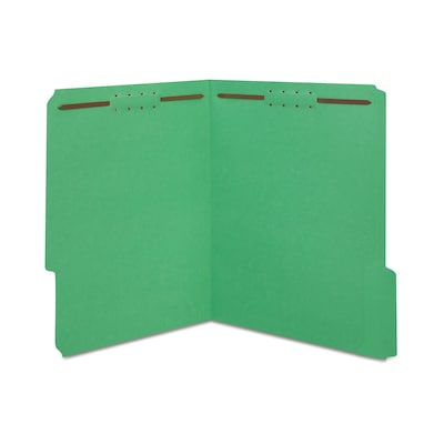 Staples® Reinforced Classification Folder, 2 Expansion, Letter Size, Green, 50/Box (ST18344-CC)