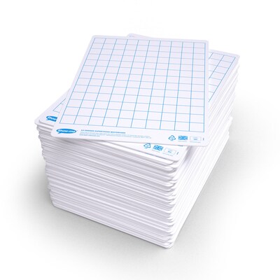 Show-me Gridded/Plain SUPERTOUGH Lapboards, with Pens, Erasers & Cleaner, 8 x 12, 100/Set (EPTBSRG