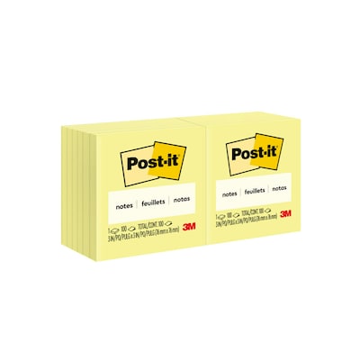 Post-it Notes Cube, 2 in x 2 in, Assorted Colors, 400 Sheets/Cube, 1 Cube  (2051-NMC)