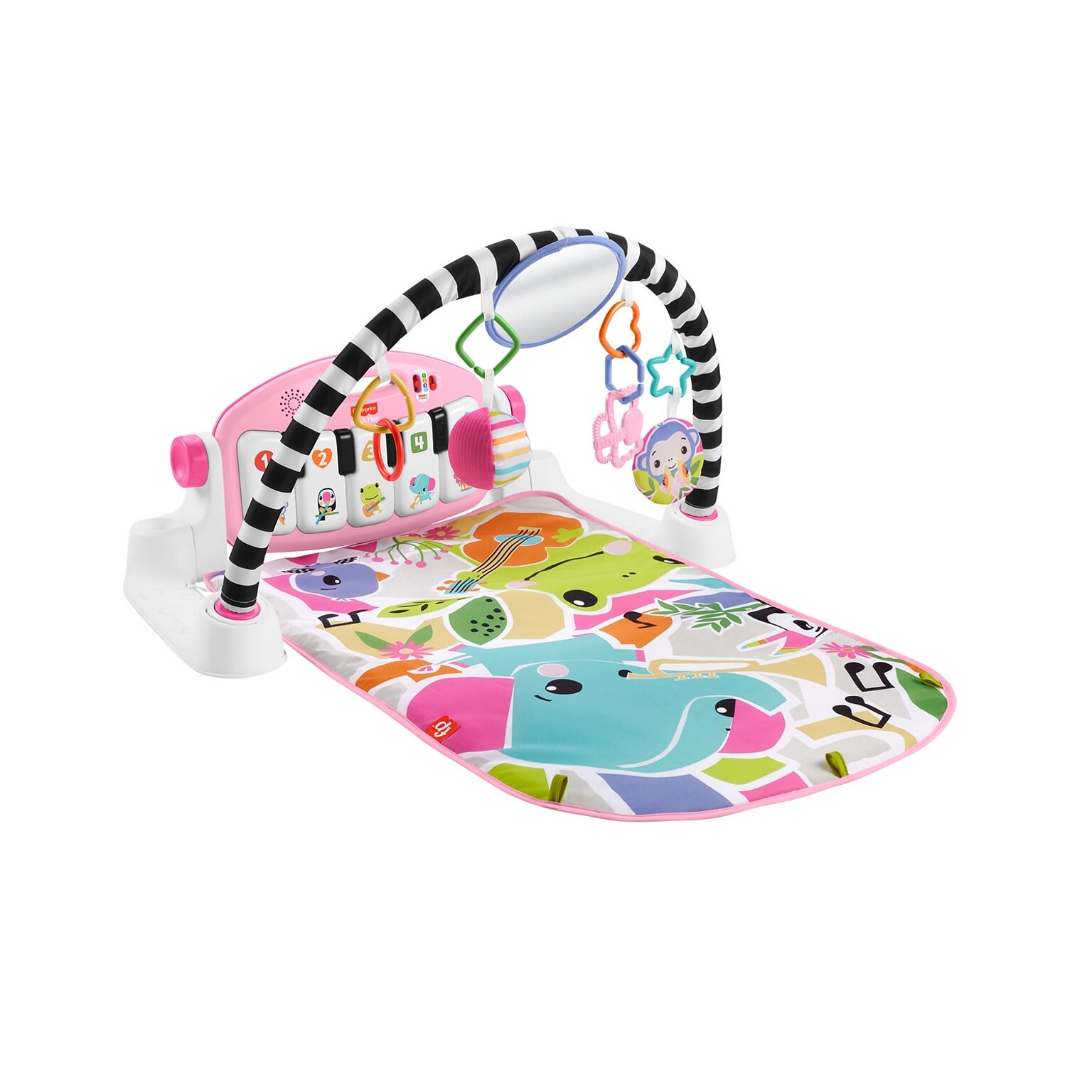 Fisher-Price Glow and Grow Kick & Play Piano Gym, Pink (HRB14)