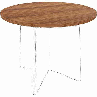 Lorell Essentials Series 36” 1” Thickness Round Table Top, Laminate, Walnut (LLR69960)
