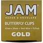 JAM PAPER Butterfly Clips, Gold, 15/Pack (22116346)