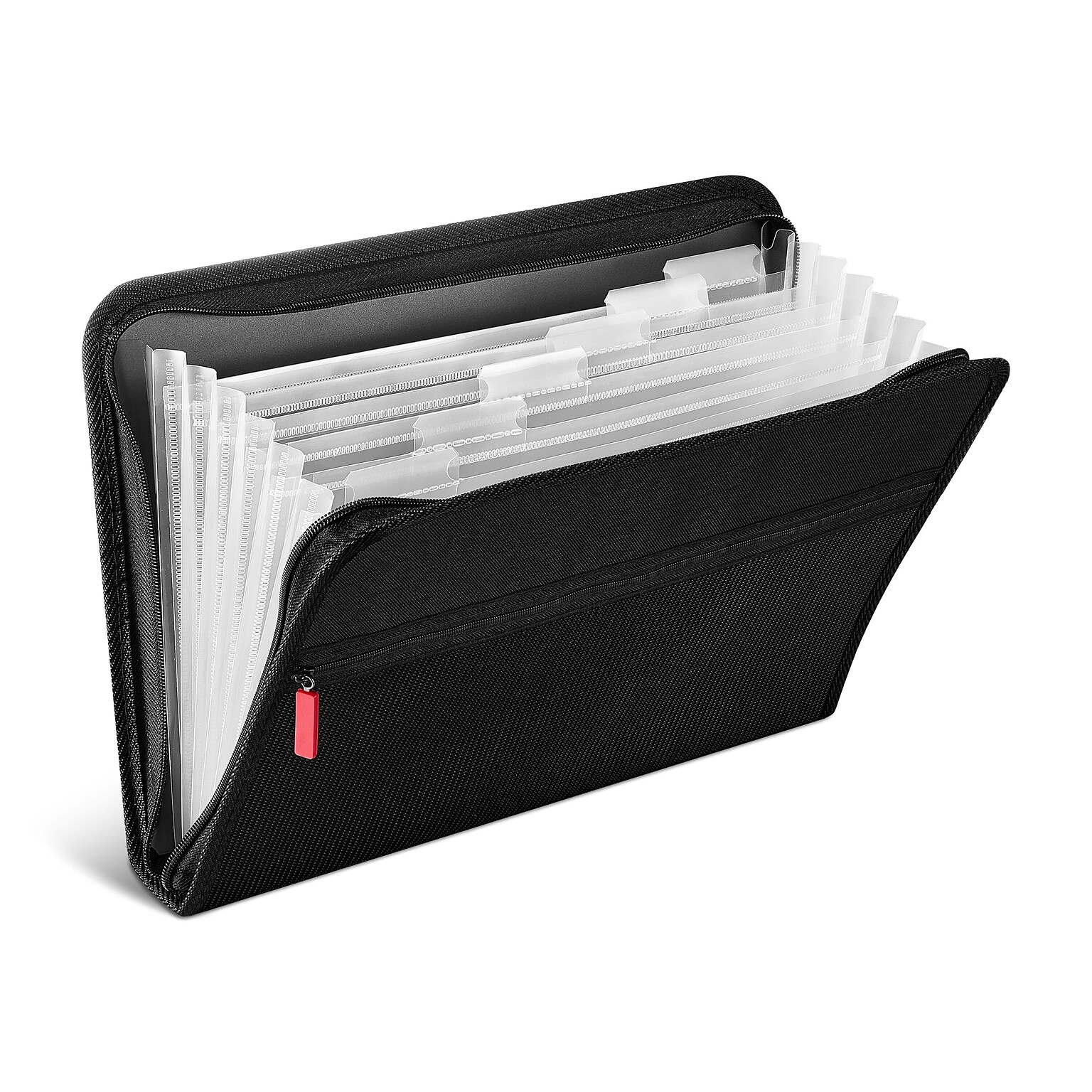 TRU RED Accordion File, 7-Pocket, Letter Size, Black (TR51818)