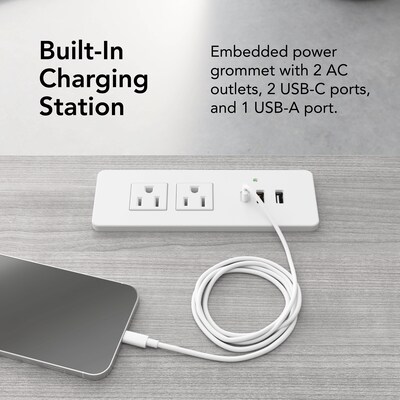 Bush Business Furniture Synergy 60"W Rectangular Conference Table, Platinum Gray (SGD260PG)