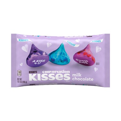HERSHEYS KISSES Milk Chocolate Valentines Candy Bag, 10.1 oz (HEC12781)