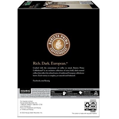Barista Prima French Roast Coffee Keurig® K-Cup® Pods, Dark Roast, 96/Carton (6611CT)