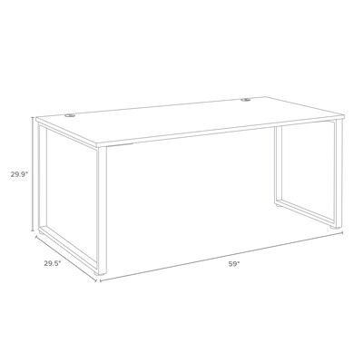 Hirsh Computer and Office Desk, 30" x 60", Black/Weathered Charcoal (23987)