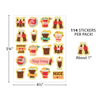 Teacher Created Resources Cola Smelly Stickers, Multicolored, 114/Pack, 6/Packs/Bundle (TCR9453-6)