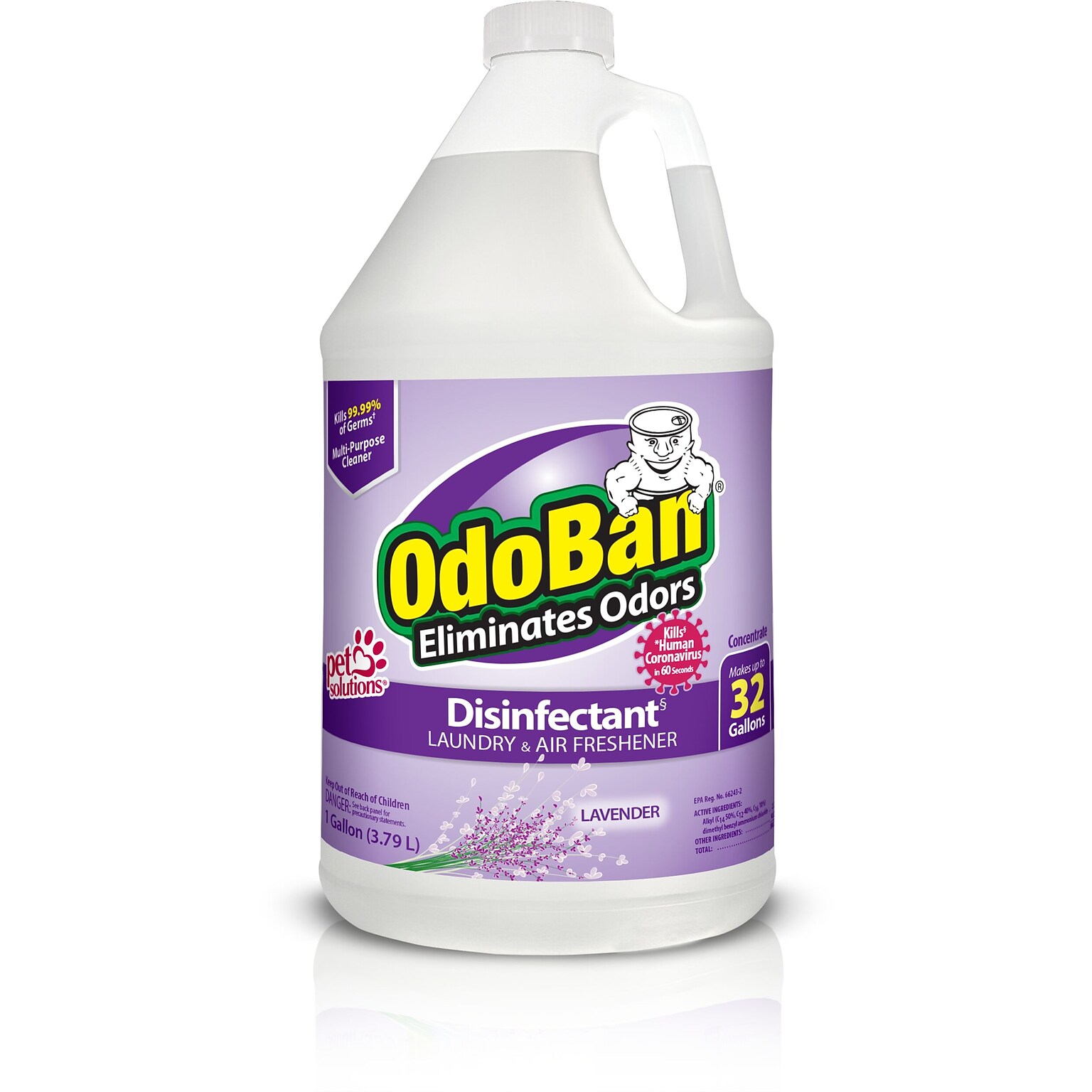 OdoBan Air Freshener & Deodorizer, Lavender Scent, 1 Gallon (911101-G4)