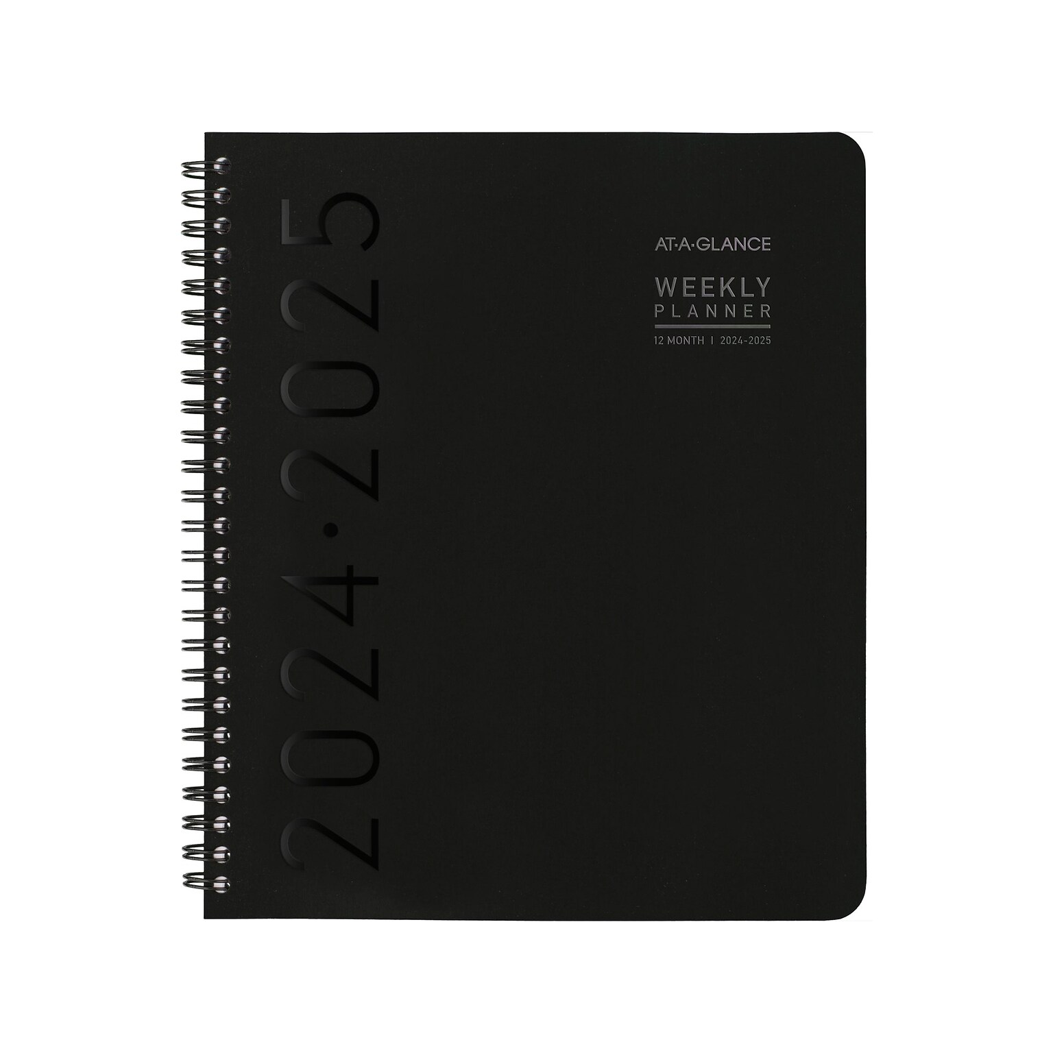 2024-2025 AT-A-GLANCE Contemporary Lite 7 x 8.75 Academic Weekly & Monthly Planner, Faux Leather Cover, Black