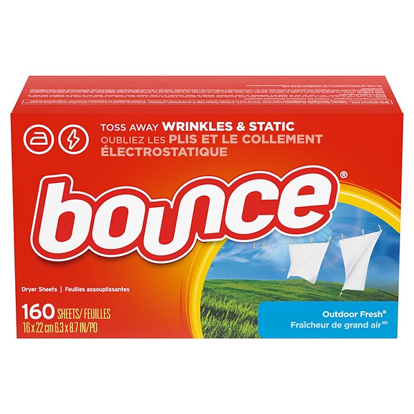 Bounce Outdoor Fresh Softener Dryer Sheets, 160/Box (80168)
