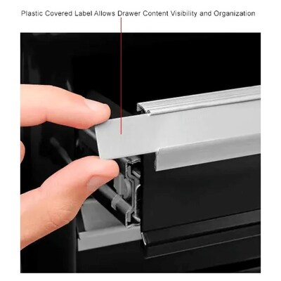 Global Industrial 7-Drawer Roller Tool Cabinet, 26-3/8"W x 18-1/8"D x 37-13/16"H, Black (535364)