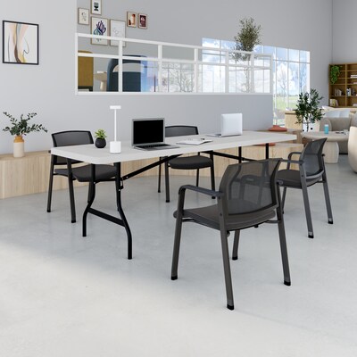 Quill Brand® Folding Table, 96"L x 29"W, Granite (79133)