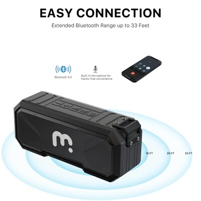 MyBat Pro Bluetooth Wireless Water Resistant Speaker, Black (SPK008001)