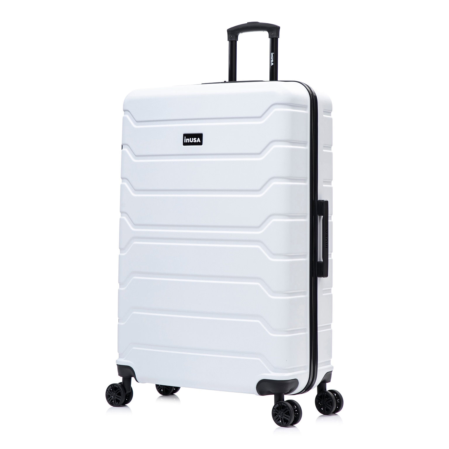 InUSA Trend 34.05 Hardside Suitcase, 4-Wheeled Spinner, TSA Checkpoint Friendly, White (IUTRE00XL-WHI)