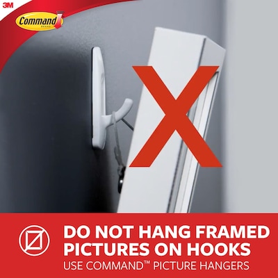 Command Medium Decorative Hooks, 3 lb., Silver, 2/Pack (17034BN2ES)