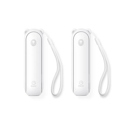 JisuLife Handheld Fan, White (FHL08ROWH-KIT-2)