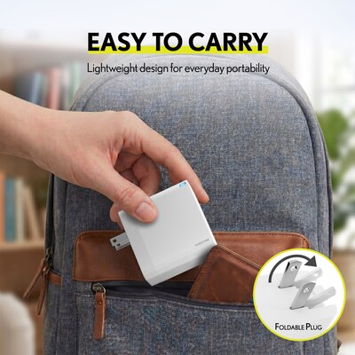 Overtime W49 100W USB-C Fast Wall Charger for Laptops and Phones with GaN 3 Technology, White (OCW49WH)