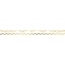 Barker Creek Gold Coins Double-Sided Scalloped Edge Border, 39 x 2.25, 13/Pack