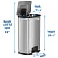 iTouchless Stainless Steel Step Trash Can, Silver, 18 gal. (PC18SN)