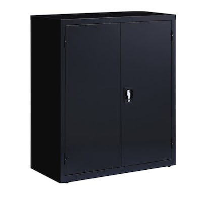Lorell Fortress Series 3-Shelf Storage Cabinet,36W x 18D x 42H, Black (LLR41305)