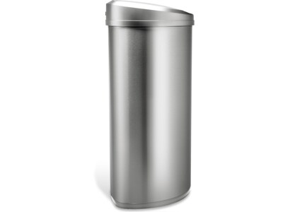 Nine Stars Stainless Steel Sensor Trash Can, 13.2-Gallon, Silver (DZT-50-29SL)