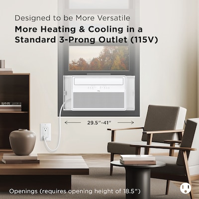 TCL Q-Series 115-Volt 12,000 BTU  Window Air Conditioner with Remote, WiFi Enabled, White (H12W4KWH)