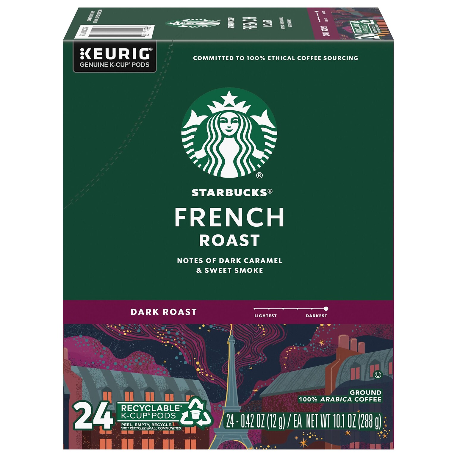 Starbucks French Roast Coffee Keurig® K-Cup® Pods, Dark Roast, 24/Box (SBK18996)