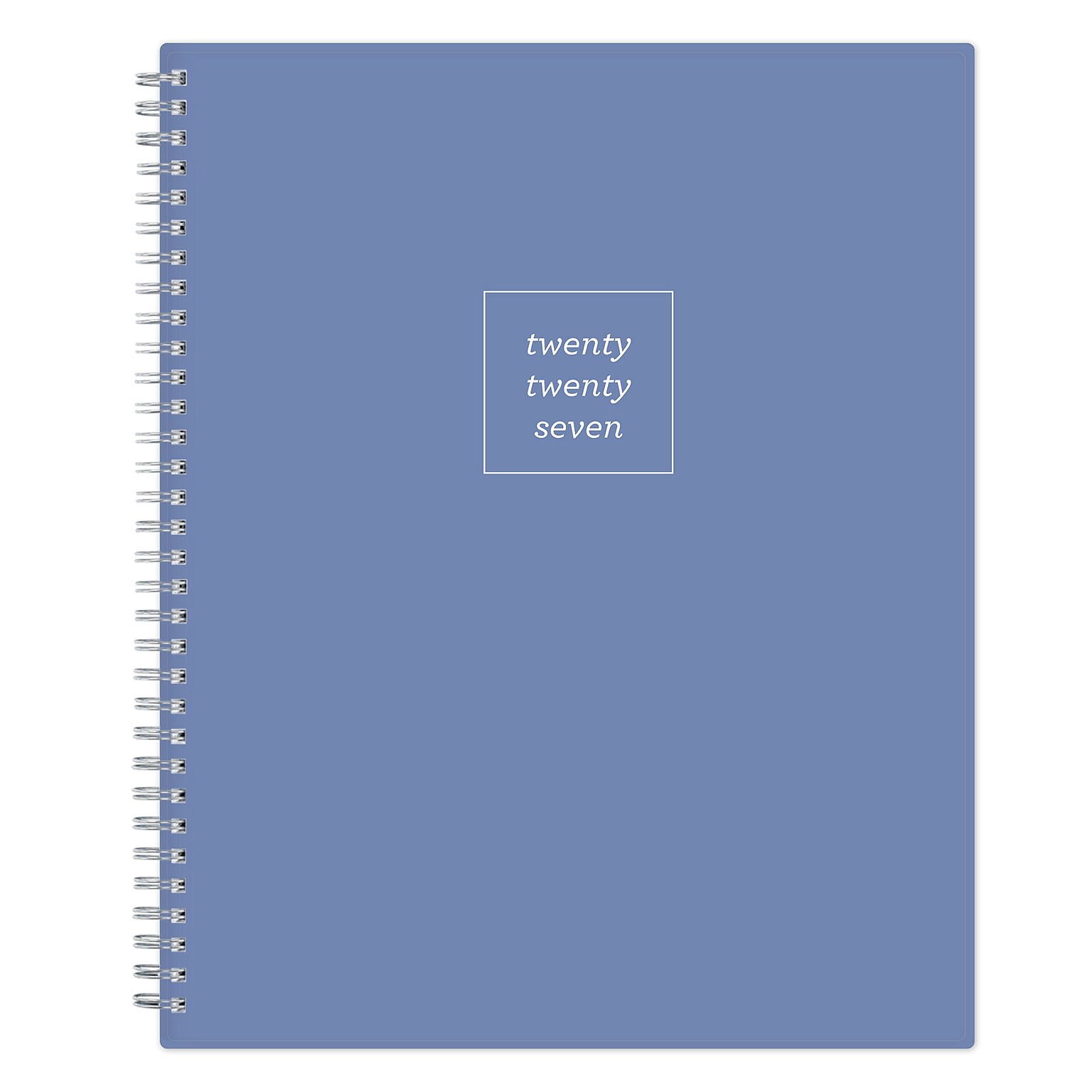 2027 Blue Sky Solid Periwinkle 8.5 x 11 Calendar Year Monthly Planner, Plastic Cover (161817)