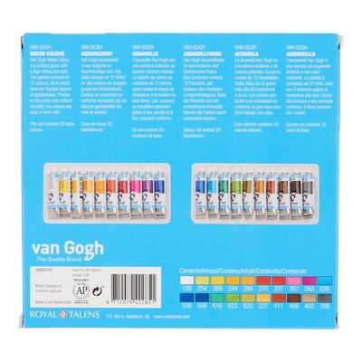 Talens Van Gogh Watercolor Paint, Assorted Colors (VNG20820120)