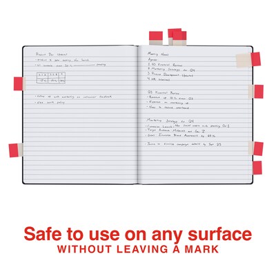 Stickies® 1" Red Flags with Pop-Up Dispenser, 100/Count, 2/Pack