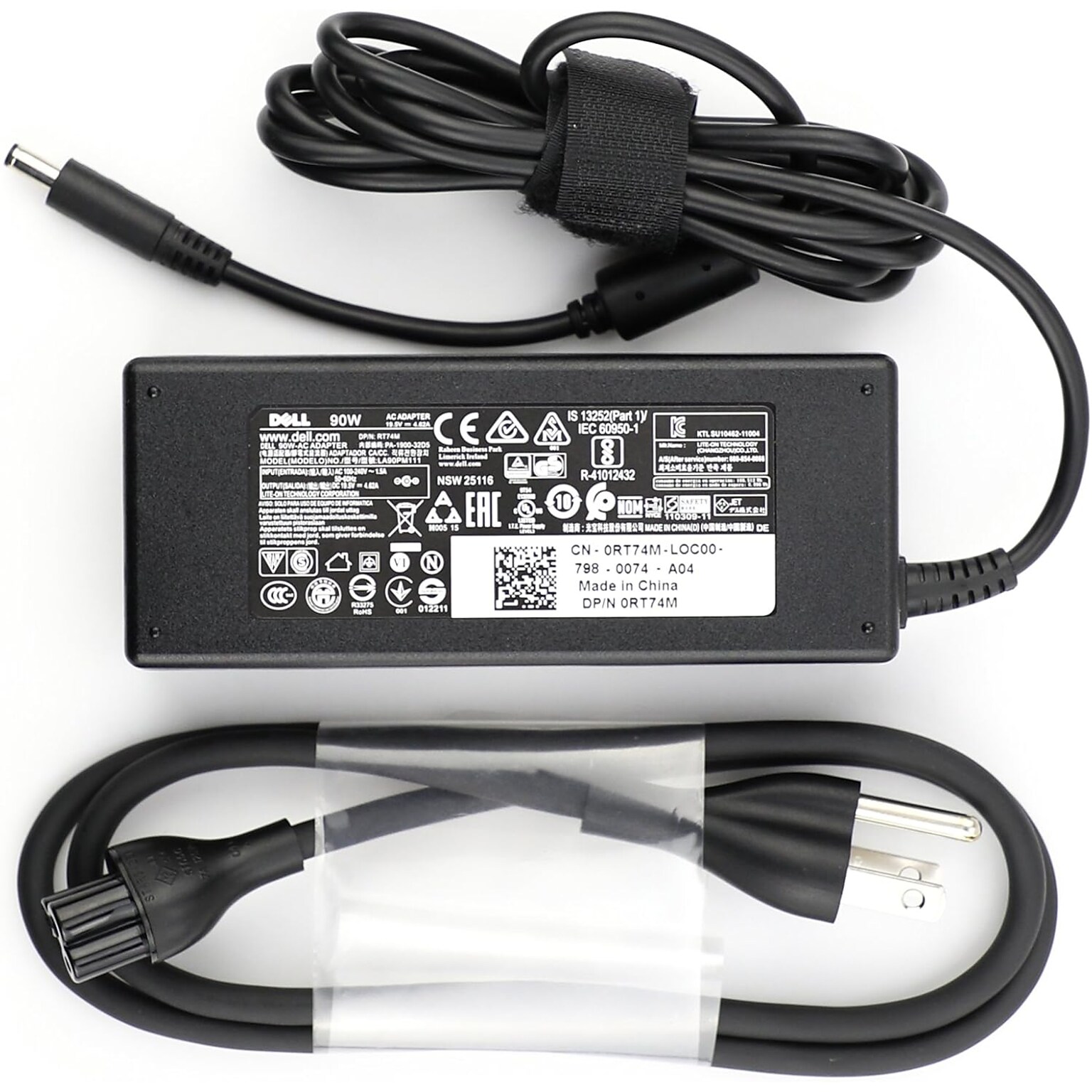 Dell 90W AC Adapter for Dell Laptop, Black (VRJN1)