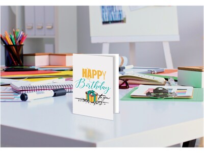 Better Office Fun & Chic Birthday Cards with Envelopes, 6" x 4", Assorted Colors, 99/Pack (64532-99PK)