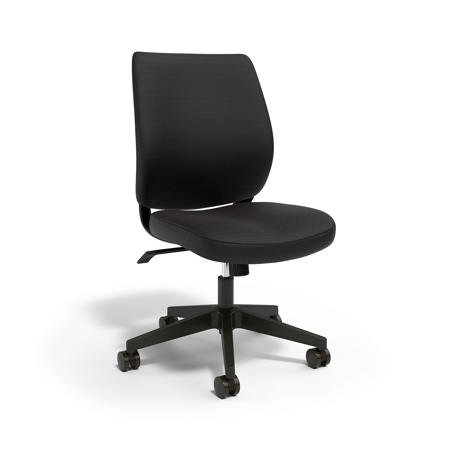 Union & Scale™ Essentials™ Ergonomic Armless Fabric Task Chair, Black (UN59382)