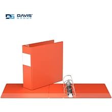Davis Group Premium Economy 3 3-Ring Non-View Binders, D-Ring, Orange, 6/Pack (2305-19-06)