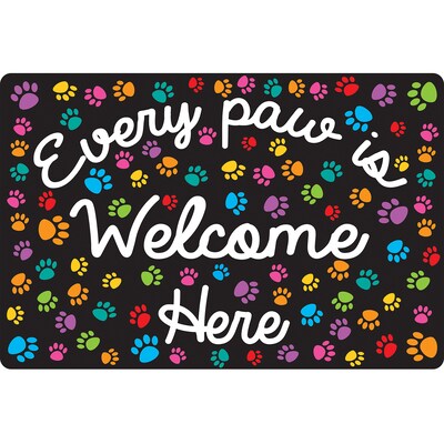 Ashley Smart Poly Computer Mouse Pad, 8" x 10", Every Paw is Welcome Here, 6/Pack (ASH12511-6)