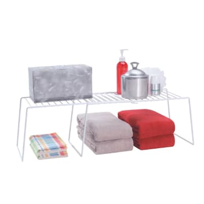 Better Houseware Coated Steel Large Expanding Shelf, White (BTH1802)