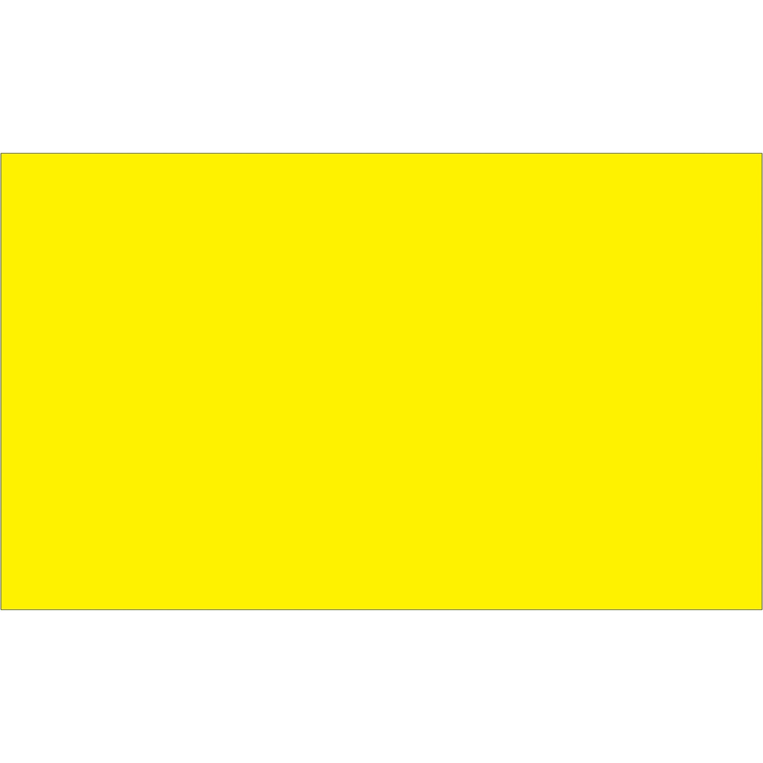 Tape Logic Inventory Rectangle Labels, 3 x 5, Fluorescent Yellow, 500/Roll (DL632L)
