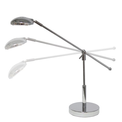 Creekwood Home Sleek Essentials 21" Pivot Arm Modern LED Desk Lamp,Chrome (CWD-1011-CH)