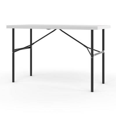 Quill Brand® Folding Table, 48"L x 24"W, Gray Granite (79203/54406)